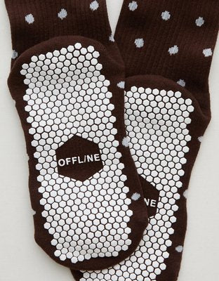 OFFLINE By Aerie x LUCKY HONEY Crew Grip Socks - Deep Earth