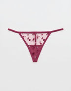 Show Off Embroidery String Thong Underwear - Autumn Jam