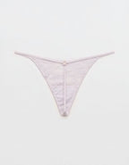 Show Off Chenille Lace String Thong Underwear - Hushed Violet