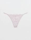 Show Off Chenille Lace String Thong Underwear - Hushed Violet