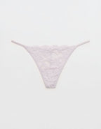 Show Off Chenille Lace String Thong Underwear - Hushed Violet