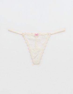 Show Off Midnight Romance Lace String Thong Underwear - Soft Muslin