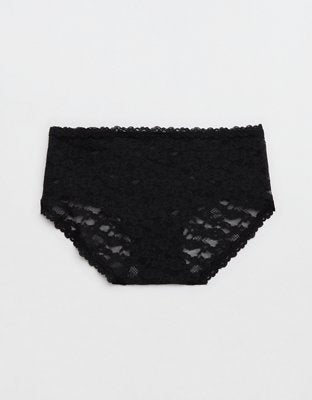 Show Off Vintage Lace Boybrief Underwear - True Black