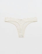 Show Off Dozen Roses Lace Thong Underwear - Soft Muslin