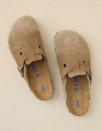 Birkenstock Men's Boston Soft Footbed Clog - Taupe