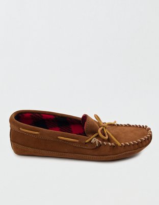 Minnetonka Men's Double Bottom Fleece Slipper - Brown