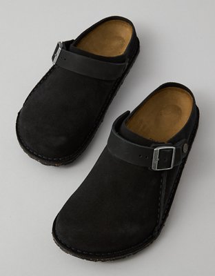 Birkenstock Men's Lutry Suede Sandal - Black
