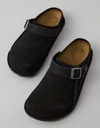 Birkenstock Men's Lutry Suede Sandal - Black