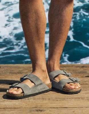 Birkenstock Men's Arizona Soft Footbed Sandal - Steel Blue