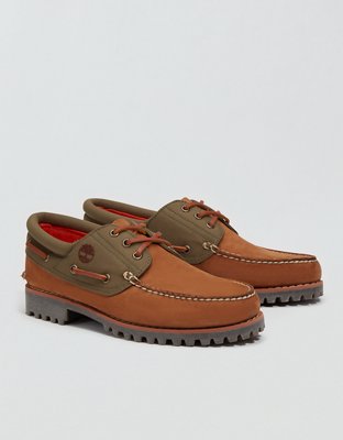 Timberland® Authentic 3-Eye Lug Handsewn Boat Shoe - Medium Brown