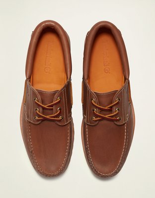 Timberland® Authentic 3-Eye Lug Handsewn Boat Shoe - Brown