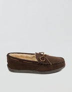 Minnetonka Pile-Lined Hardsole Slipper - Chocolate