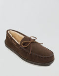 Minnetonka Pile-Lined Hardsole Slipper - Chocolate