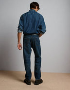 AE77 Premium Denim Workshirt - Medium Wash