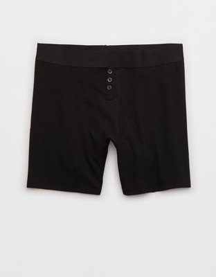 Superchill Cotton High Waisted Boyshort Underwear - True Black