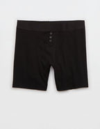 Superchill Cotton High Waisted Boyshort Underwear - True Black