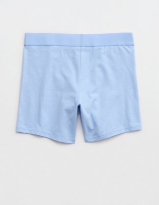 Superchill Cotton High Waisted Boyshort Underwear - Cloudy Blue