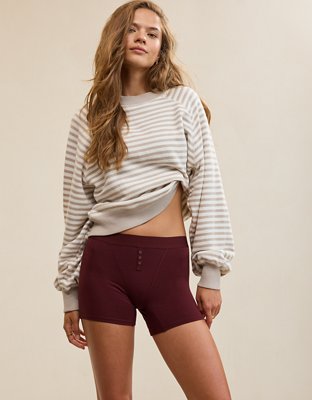 Superchill Cotton High Waisted Boyshort Underwear - Royal Berry