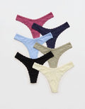 Superchill Cotton Jacquard Thong Underwear 6-Pack - Multi