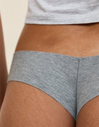 Superchill No Show Cotton Thong Underwear - Dark Heather Gray
