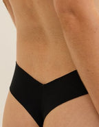 Superchill No Show Cotton Thong Underwear - True Black