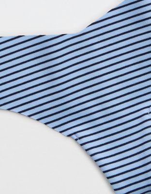 Superchill No Show Cotton Thong Underwear - Cloudy Blue