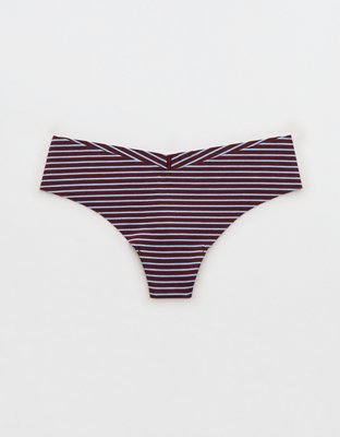 Superchill No Show Cotton Thong Underwear - Royal Berry