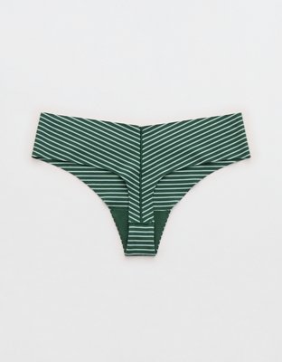 Superchill No Show Cotton Thong Underwear - Rugged Green