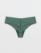 Superchill No Show Cotton Thong Underwear - Rugged Green