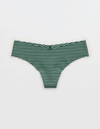 Superchill No Show Cotton Thong Underwear - Rugged Green