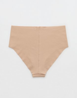 Superchill No Show Cotton Mid Rise Cheeky Underwear - Sands