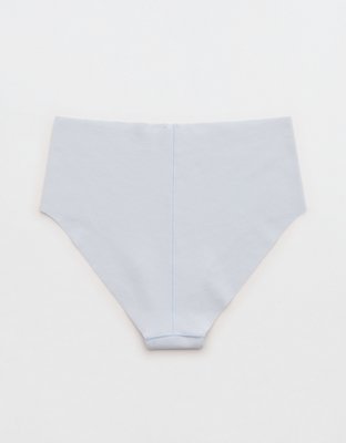 Superchill No Show Cotton Mid Rise Cheeky Underwear - Misty Sky