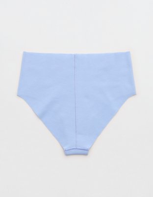 Superchill No Show Cotton Mid Rise Cheeky Underwear - Cloudy Blue