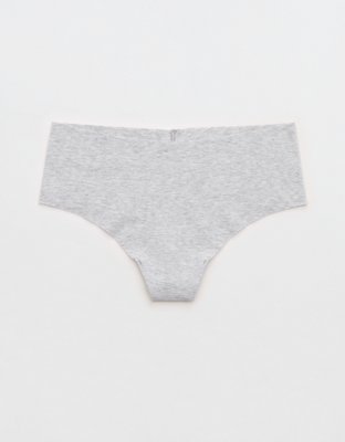 Superchill No Show Cotton Mid Rise Thong Underwear - Medium Heather Gray