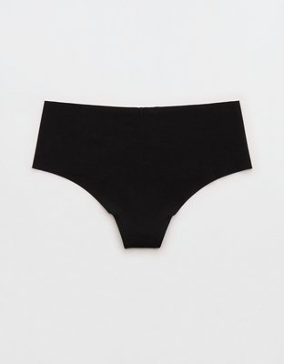 Superchill No Show Cotton Mid Rise Thong Underwear - True Black