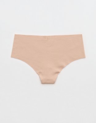 Superchill No Show Cotton Mid Rise Thong Underwear - Sands