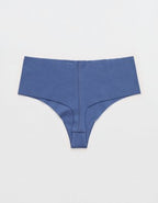 Superchill No Show Cotton Mid Rise Thong Underwear - Marbled Blue