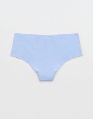Superchill No Show Cotton Mid Rise Thong Underwear - Cloudy Blue
