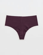 Superchill No Show Cotton Mid Rise Thong Underwear - Cool Berry