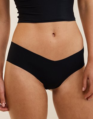 SMOOTHEZ No Show Cheeky Underwear - True Black