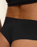 SMOOTHEZ No Show Mid Rise Thong Underwear - True Black
