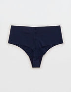 SMOOTHEZ No Show Mid Rise Thong Underwear - Navy