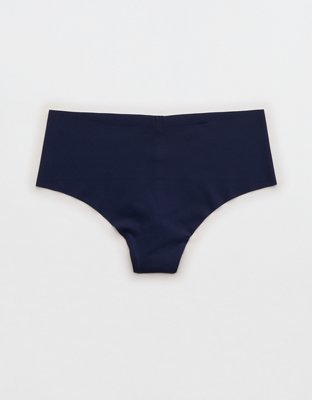 SMOOTHEZ No Show Mid Rise Thong Underwear - Navy