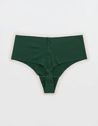 SMOOTHEZ No Show Mid Rise Thong Underwear - Rugged Green
