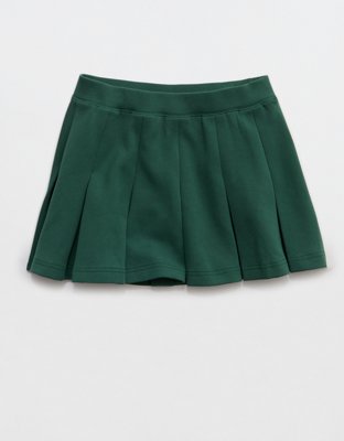 OFFLINE By Aerie ChillUp Cotton Pleated Skort - Rugged Green