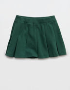 OFFLINE By Aerie ChillUp Cotton Pleated Skort - Rugged Green