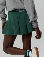 OFFLINE By Aerie ChillUp Cotton Pleated Skort - Rugged Green