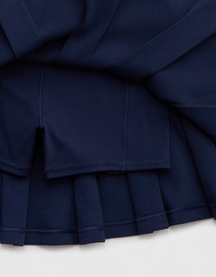 OFFLINE By Aerie ChillUp Cotton Pleated Skort - Royal Navy