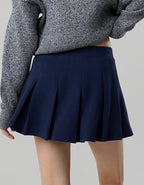 OFFLINE By Aerie ChillUp Cotton Pleated Skort - Royal Navy
