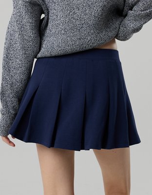 OFFLINE By Aerie ChillUp Cotton Pleated Skort - Royal Navy